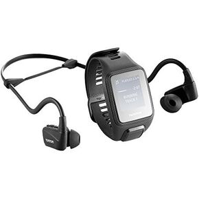 TomTom 1RKM.002.12 Spark 3 Music GPS Fitness Watch Headphone Bundle Black, Large
