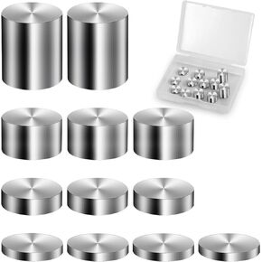 12pcs Car Weights for Pinewood Derby, 2.375 Oz Tungsten Buffer Weight 4 Sizes Cylindrical Car Counterweight to Speed Up Your Car