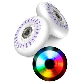 Ripstik Wheels Lights Up Without Batteries Ripstick Wheels Replacement 68mm 90A with ABEC 7 Speed Bearings (2-Pack)