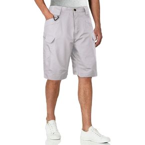 Alimens & Gentle Men's Cargo Short Elastic Waist Stretch Quick Dry Outdoor Military Tactical Shorts Light Grey