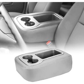 FZJDSD Black Jump Seat Armrest Cover Compatible with Chevy Silverado Tahoe Avalanche Suburban GMC Sierra Yukon Yukon XL 2007 2008 2009 2010 2011 2012 2013 2014 Center Console Cover with Zipper Design