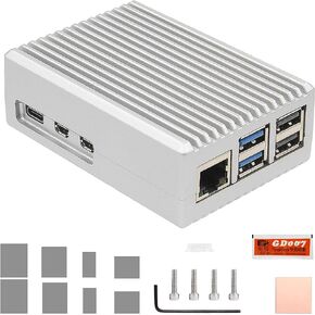 Geekworm Heavy-Duty Aluminum Passive Cooling Case for Raspberry Pi 5 Computer (P573)