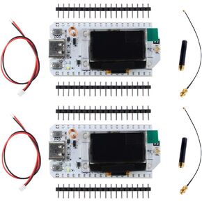 915MHz ESP32 LoRa V3 Development Board SX1262 0.96 Inch OLED Display WiFi+BLE Lora Kit with LoRa Antenna for Arduino IOT Smart Home (2Sets)