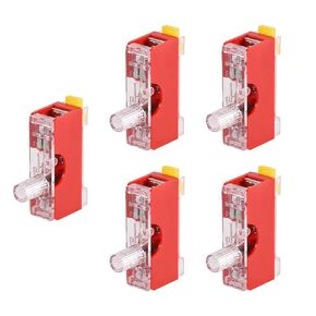 uxcell Fuse Holder FS-101 Single Pole with Indicator Light 6mm x 30mm Fuse Included 250V 10A Red 5Pcs