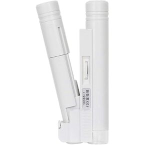 Rongon Pocket Microscope 40X Portable Handheld Microscope Magnifying Glass Double Tube Magnifiers with LED Light for Student Science Lab Map Jewelry Crafts Identification (40X)