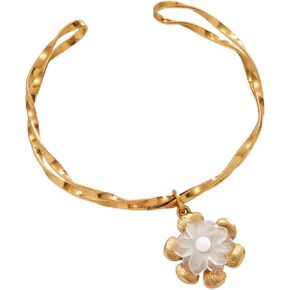 Alex and Ani AA776723AG,Flower Twisted Cuff,Antique Gold,Blue, Bracelets