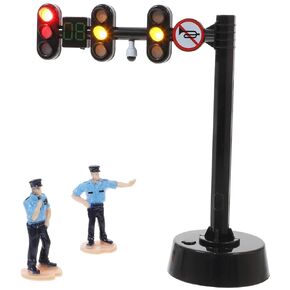 Zerodeko Traffic Light Model Road Traffic Sign Kids Early Education Playset Living Toy Transportation for Sand Table Dollhouse Landscape Decoration