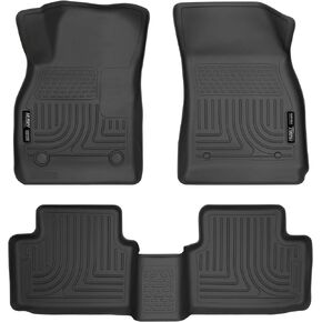 Husky Liners - Weatherbeater Floor Mats | Fits 2013 - 2015 Chevrolet Malibu, 2016 Chevrolet Malibu Limited | Front & 2nd Row, 3 pcs. | Black - 98191