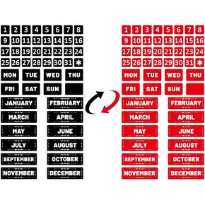 الأرقام والأشهر المغناطيسية، تقويم مغناطيسي على الوجهين للسبورة البيضاء للمسح الجاف، تقويم مغناطيسي للثلاجة، ملحقات اللوحة المغناطيسية للمكتب والفصول الدراسية والثلاجة والمنزل in Kuwait