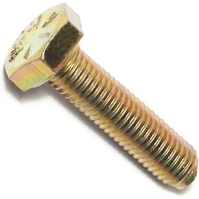 014973251222 Grade 8 Fine Hex Cap Screws, 1/4-28 x 1, Piece-50 , yellow