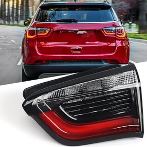 Huray Left Inner Tail Light Fit for Jeep Compass 2017-2021 LH Taillight Tail lamp Brake Lamp Assembly Replacement Accessory Replacement for CH2802117 55112685AB (Driver Side)