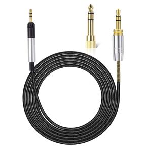 Momentum 4 Replacement Audio Cable for Sennheiser Momentum 1.0, Momentum 2.0, Momentum 3, Momentum 4, HD1 Over-Ear/On-Ear Headphones with 6.35mm Adapter(2M / 6.6Ft)