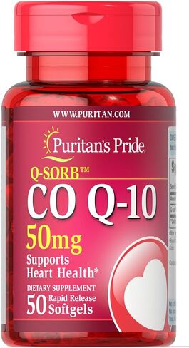 Puritans Pride Q-Sorb CoQ10 50mg, Contributes to Heart Wellness, 50 Rapid Release Softgels by Puritan's Pride in Kuwait