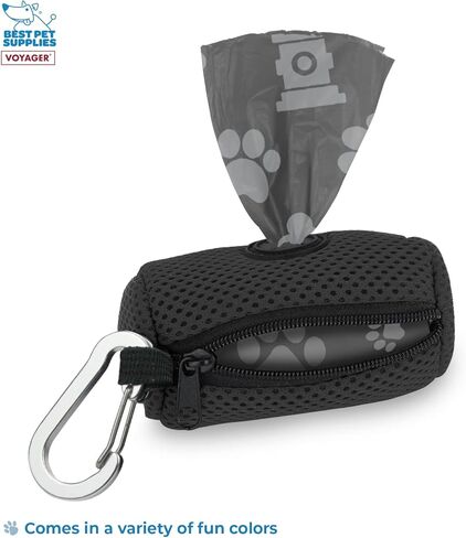 مقود فوييجر عاكس للكلاب بمقبض من النيوبرين، 5 قدم. مجموعة حامل أكياس البراز الشبكية القابلة لإعادة الاستخدام للسفر والمشي والحديقة والاستخدام في الهواء الطلق، ناعمة ومتينة مع مشبك - فوشيا in Kuwait