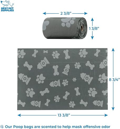 مقود فوييجر عاكس للكلاب بمقبض من النيوبرين، 5 قدم. مجموعة حامل أكياس البراز الشبكية القابلة لإعادة الاستخدام للسفر والمشي والحديقة والاستخدام في الهواء الطلق، ناعمة ومتينة مع مشبك - فوشيا in Kuwait