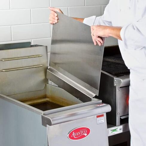 Chef Master Fryer Splash Guard (2-Pack) - 20.5 x 15 Inch, Stops Oil Splattering - Universal Fit 18-Gauge Stainless Steel Splatter Screen - Commercial Deep Fryer Protection - Oil Splatter Guard (90059) in Kuwait