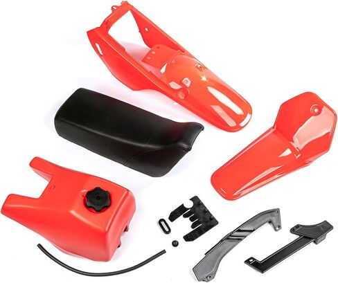 SUNQIAO PW80 Plastic Kit, Tank Seat Gas Cap Petcock for yamaha PW80 PY80 PEEWEE Y-Zinger 80 Kid Bikes (Red) in Saudi Arabia