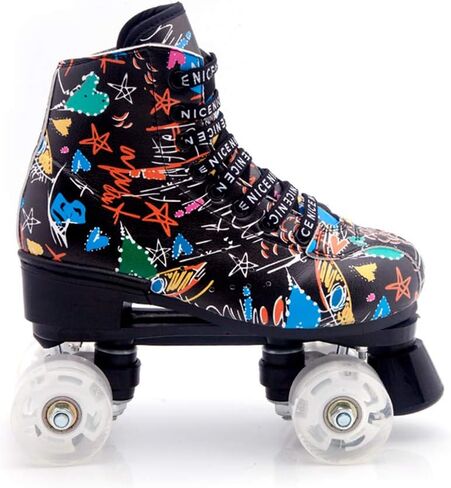 Youth Roller Skates for Women Men Graffiti Freestyle Quad Rink Skate Shoes in Saudi Arabia