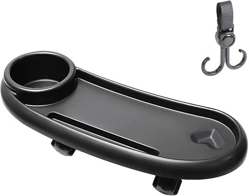 حامل أكواب لعربة الأطفال 3 في 1 مع حامل للهاتف، صينية للوجبات الخفيفة لعربة الأطفال مع حامل أكواب للأطفال الصغار، ملحقات عربة الأطفال، صينية عربة أطفال عالمية لمشاهدة الفيديو in Kuwait