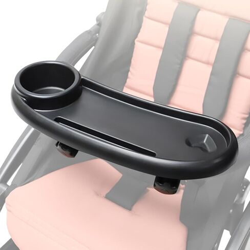 حامل أكواب لعربة الأطفال 3 في 1 مع حامل للهاتف، صينية للوجبات الخفيفة لعربة الأطفال مع حامل أكواب للأطفال الصغار، ملحقات عربة الأطفال، صينية عربة أطفال عالمية لمشاهدة الفيديو in Kuwait