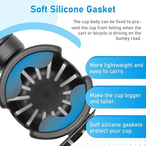 حامل كأس عربة الأطفال مع حامل مفاتيح الهاتف الخليوي، 2 في 1 حامل كأس عربة الأطفال مرفق حامل أكواب عالمي لعربة الأطفال، الدراجة، الكرسي المتحرك، المشاية، السكوتر، ملحقات عربة الأطفال هدية ليوم الاثنين in Kuwait