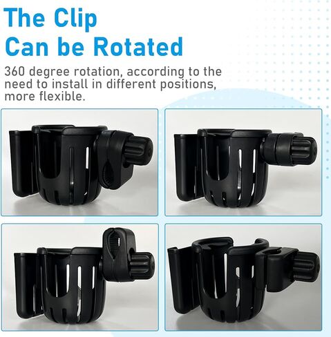 حامل كأس عربة الأطفال مع حامل مفاتيح الهاتف الخليوي، 2 في 1 حامل كأس عربة الأطفال مرفق حامل أكواب عالمي لعربة الأطفال، الدراجة، الكرسي المتحرك، المشاية، السكوتر، ملحقات عربة الأطفال هدية ليوم الاثنين in Kuwait