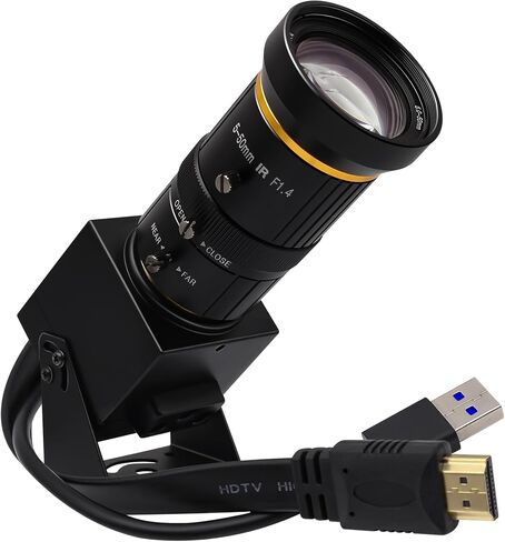 SVPRO HDMI USB Camera 4K 60fps USB3.0 Streaming Webcam with Zoom 5-50mm Telephoto Lens,10X Optical Zoom Industrial Microscope Camera H.264 Video Camera for Computer,Raspberry Pi,Monitor in Kuwait