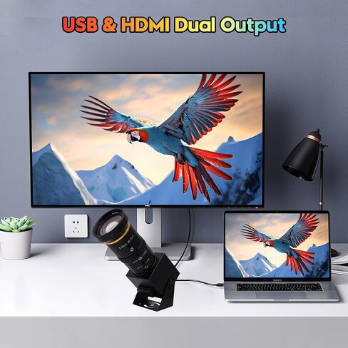 SVPRO HDMI USB Camera 4K 60fps USB3.0 Streaming Webcam with Zoom 5-50mm Telephoto Lens,10X Optical Zoom Industrial Microscope Camera H.264 Video Camera for Computer,Raspberry Pi,Monitor in Kuwait