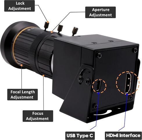 SVPRO HDMI USB Camera 4K 60fps USB3.0 Streaming Webcam with Zoom 5-50mm Telephoto Lens,10X Optical Zoom Industrial Microscope Camera H.264 Video Camera for Computer,Raspberry Pi,Monitor in Kuwait