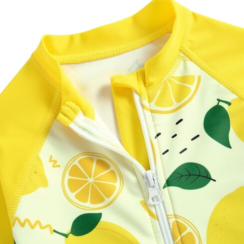 Funnycokid Girls Swimsuit 3 Pieces Zip Rash Guard Bathing Suits Set Kids Bikini Boyshort Summer Swimwear 3-14 Years in Kuwait