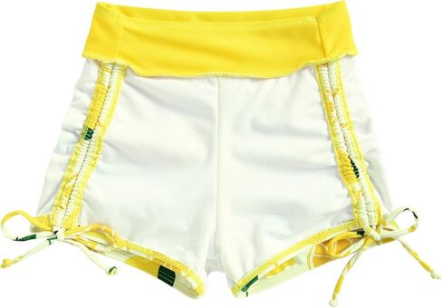 Funnycokid Girls Swimsuit 3 Pieces Zip Rash Guard Bathing Suits Set Kids Bikini Boyshort Summer Swimwear 3-14 Years in Kuwait