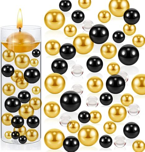 10150 Pieces Floating Beads No Hole Pearl for Vases, DIY Floating Vase Filler Kit Highlight Pearls Bead Vase Filler for Centerpieces, Wedding, Birthday, Anniversary, Christmas Centerpiece in Saudi Arabia