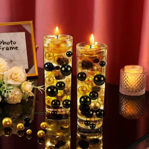 10150 Pieces Floating Beads No Hole Pearl for Vases, DIY Floating Vase Filler Kit Highlight Pearls Bead Vase Filler for Centerpieces, Wedding, Birthday, Anniversary, Christmas Centerpiece in Saudi Arabia