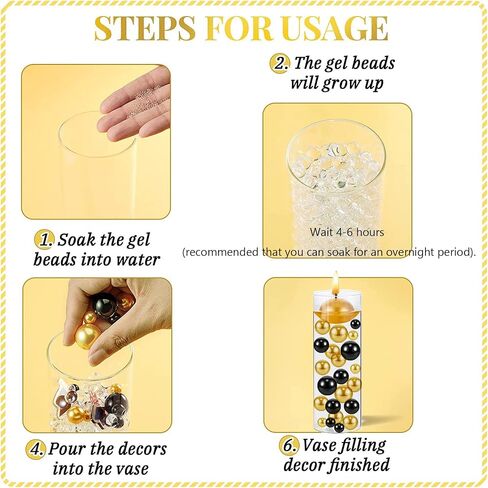 10150 Pieces Floating Beads No Hole Pearl for Vases, DIY Floating Vase Filler Kit Highlight Pearls Bead Vase Filler for Centerpieces, Wedding, Birthday, Anniversary, Christmas Centerpiece in Saudi Arabia