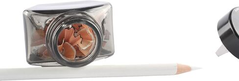 Alvin Charcoal Black Inkwell Pencil Sharpener Model DX25 DUX Glass Inkwell Sharpener for Artists, Architects, Writers, and Drafters, Pencil Sharpener with Inkwell Styled Shavings Catch in Saudi Arabia