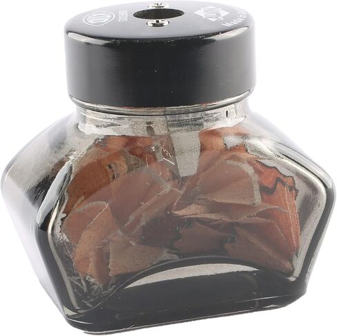 Alvin Charcoal Black Inkwell Pencil Sharpener Model DX25 DUX Glass Inkwell Sharpener for Artists, Architects, Writers, and Drafters, Pencil Sharpener with Inkwell Styled Shavings Catch in Saudi Arabia