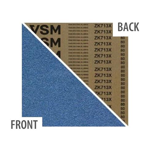 VSM 254899 حزام كاشط، درجة متوسطة، دعامة من القماش، زركونيا، 80 حبيبة، عرض 3/4 بوصة، طول 24 بوصة، أزرق (عبوة من 20 قطعة) in Saudi Arabia