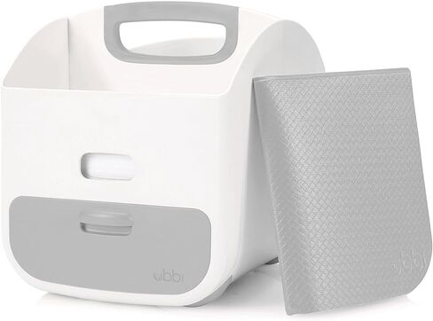 Ubbi Diaper Caddy Organizer, Stores Baby Diapers, Wipes & Baby Accessories, White in Saudi Arabia