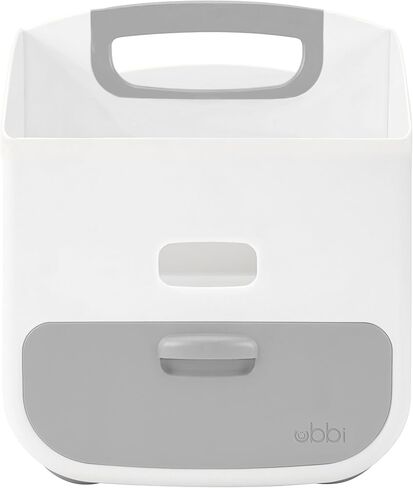 Ubbi Diaper Caddy Organizer, Stores Baby Diapers, Wipes & Baby Accessories, White in Saudi Arabia