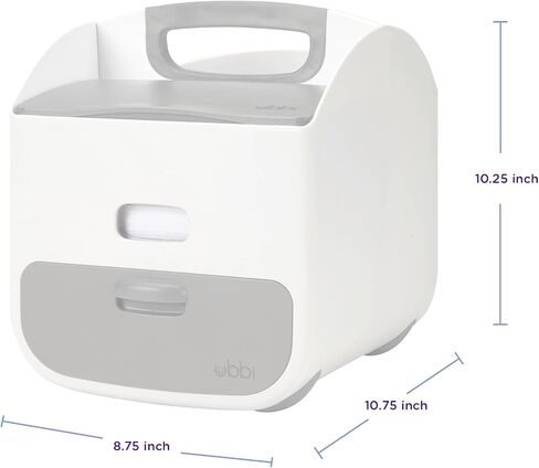 Ubbi Diaper Caddy Organizer, Stores Baby Diapers, Wipes & Baby Accessories, White in Saudi Arabia