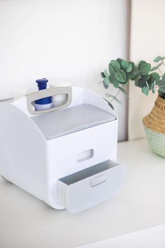 Ubbi Diaper Caddy Organizer, Stores Baby Diapers, Wipes & Baby Accessories, White in Saudi Arabia