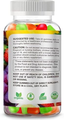 1 Packs Organic Hemp Gummies Extra Strengthen High Potency with Pure Hemp Oil Extract Vegan Edible Bear Candy - Non-GMO, Vegan, Low Sugar, Made in USA in Kuwait