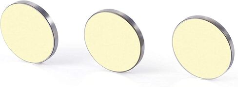 مجموعة مرايا القطع بالليزر OMTech، مرايا بديلة من السيليكون المطلي بالذهب 25 مم لآلات النقش بالليزر ثاني أكسيد الكربون، مرايا Si عالية النفاذية 3 مم لنقش الليزر 50 وات إلى 200 وات، مجموعة من 3 in Kuwait