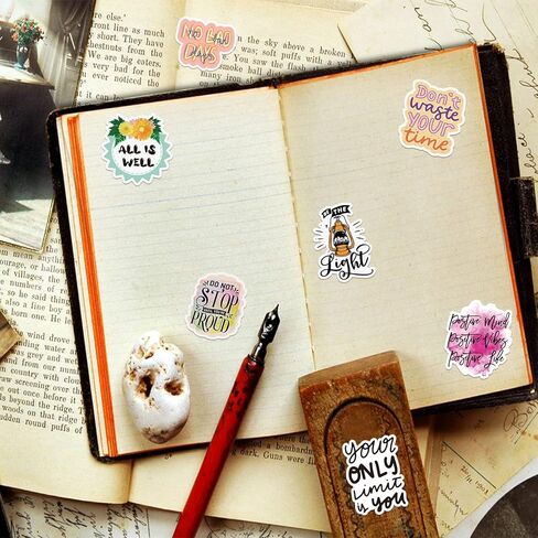 640 قطعة من ملصقات المخطط الملهمة للمراهقين والطلاب والمعلمين والكبار ملصقات اقتباس تحفيزية لسجل قصاصات التقويم، 20 قطعة × 32 ورقة ملصقات تأكيد إيجابية للتشجيع in Kuwait