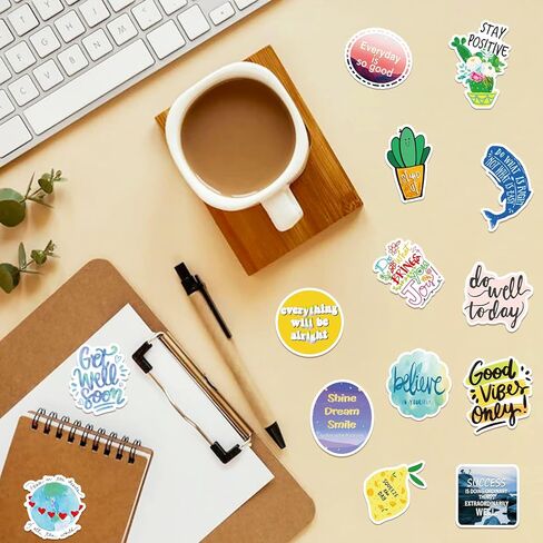 640 قطعة من ملصقات المخطط الملهمة للمراهقين والطلاب والمعلمين والكبار ملصقات اقتباس تحفيزية لسجل قصاصات التقويم، 20 قطعة × 32 ورقة ملصقات تأكيد إيجابية للتشجيع in Kuwait