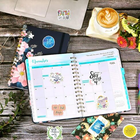 640 قطعة من ملصقات المخطط الملهمة للمراهقين والطلاب والمعلمين والكبار ملصقات اقتباس تحفيزية لسجل قصاصات التقويم، 20 قطعة × 32 ورقة ملصقات تأكيد إيجابية للتشجيع in Kuwait