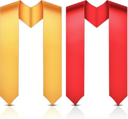 2 Pcs Unisex Adult Plain Graduation Stole Class of 2024 Plain Graduation Sash for Academic and Choral, 60'' Long in Saudi Arabia