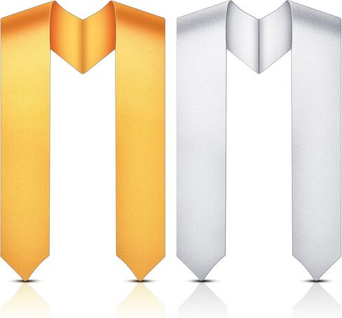 2 Pcs Unisex Adult Plain Graduation Stole Class of 2024 Plain Graduation Sash for Academic and Choral, 60'' Long in Saudi Arabia
