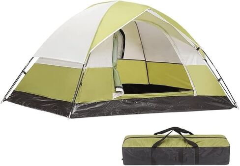 2 Person Camping Tent,Waterproof Tent Easy Set Up and Carry,Portable Camping Tent for Backpacking Hiking Outdoor Festivals Beach Car Trip,Green in Kuwait