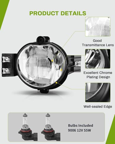 AUTOSAVER88 Fog Lights Compatible with 2002 2003 2004 2005 2006 2007 2008 Dodge Ram 1500/03 04 05 06 07 08 09 Dodge Ram 2500 3500 Fit Models with Steel Bumper Only Fog Light Lamps Replacement in Kuwait
